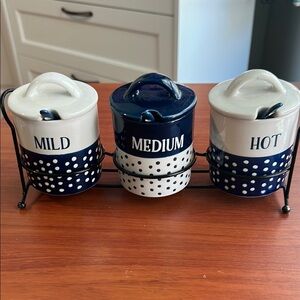 🧡 Ceramic Salsa Container Set 🧡